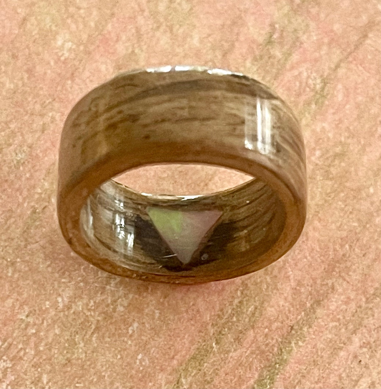 Beloved Twister Oak and Ethiopian Opal Ring Size 5 1/2